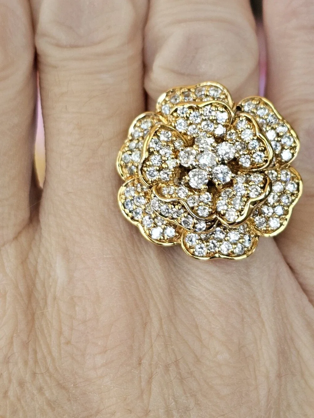 Vintage 3D Ross Simons 18K Vermeil Ring Size 8.5-9